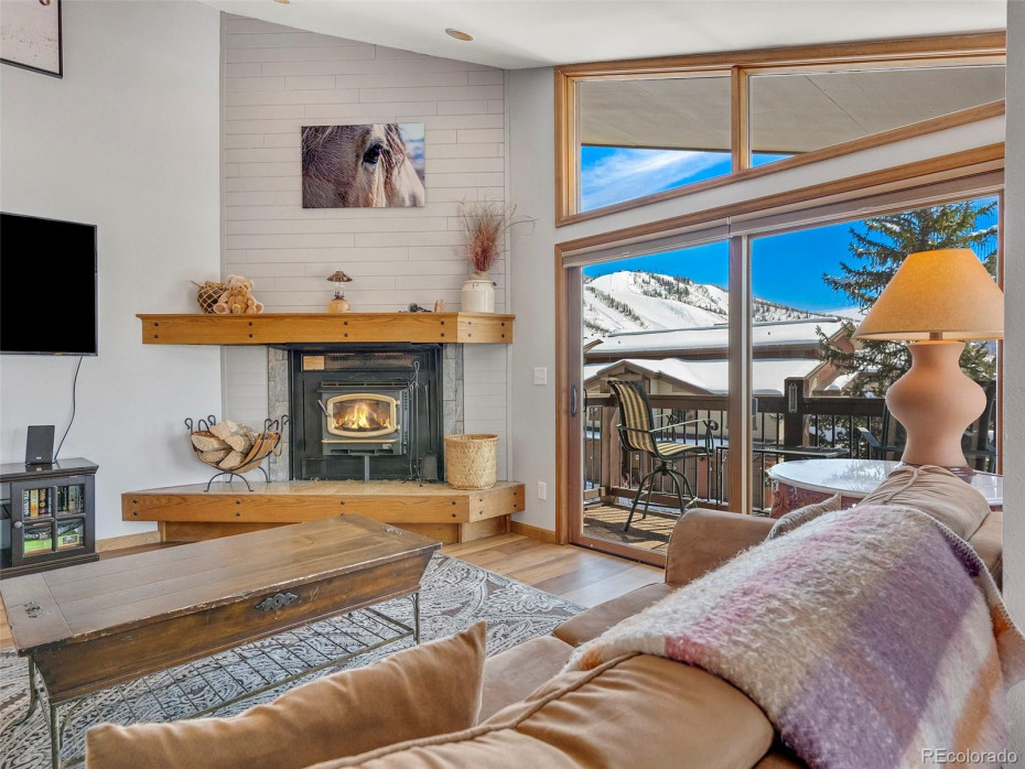 Steamboat Ski Area views from your living room and front deck.