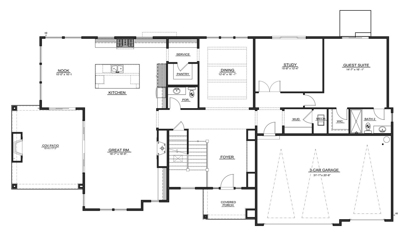 The Ravenswood - Main Floor Plan