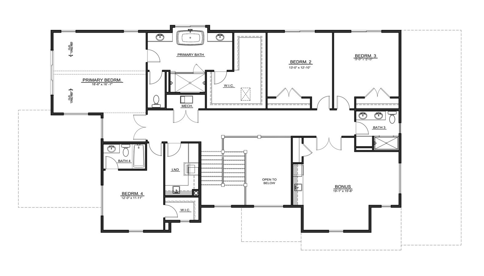 The Ravenswood - Upper Level Floor Plan