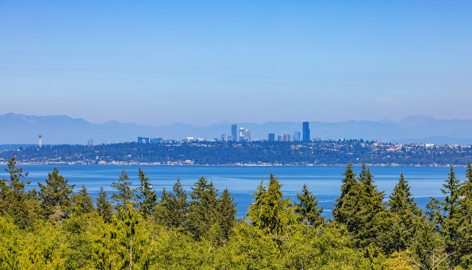Sublime views of the Emerald City, Cascade Mountains, and deep blue Puget Sound!